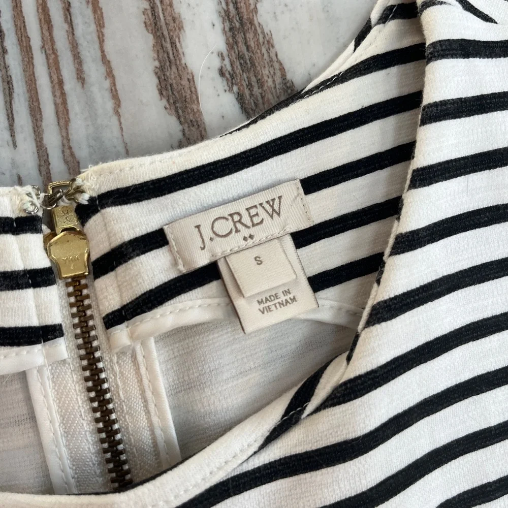 J.Crew Daybreak Striped Pleated Ponte Mini Dress - Size Small - Picture 5 of 16